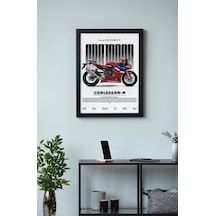 Honda Cbr1000rr-r Fireblade Sp Ahşap Çerçeveli Poster Tablo Track Ready Superbike