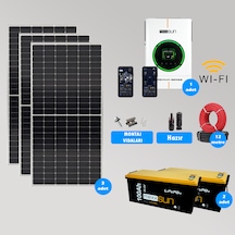 Cks Enerjı 4 Kw Lityum Akülü Hazır Solar Paket Kolay Kurulum Orta Paket