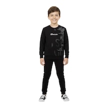 Baglan Erkek Çocuk Önü Baskılı Sweatshirt Bgl-st05245 Siyah