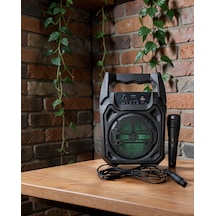 Taşınabilir Bluetooth Hoparlör Mikrofonlu Fm Radyo Usb Sd Kart Tws