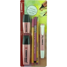 Stabilo Fosforlu Kalem Tek Renk Pastel Set 6'lı Pembe 70/129-6 Pembe