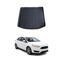 Ford Focus 4 Sedan 2015-2018 Arası Uyumlu Araca Özel Kauçuk Bagaj Havuzu Siyah Kalın Stepneli İçin