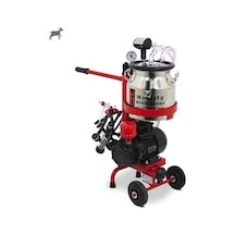 Melasty Micro İkili Keçi Süt Sağma Makinesi Paslanmaz Güğüm - Kauçuk Memelik Micro Kuru Pompa