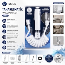 Beyaz Taharatmatik Seti Taharatmetik El Duşu- Hortum - Mafsal Vakumlu Set 4801