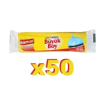 Koroplast Çöp Poşeti Büyük Boy 10'Lu 65X80Cm 50 Paket