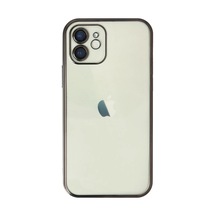 Apple İphone 12 Kılıf Razer Lensli Silikon - Siyah 0.2M-Çok Renkli