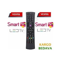 Vestel Uyumlu 3D Smart Tv Kumandası Mor Tuşlu