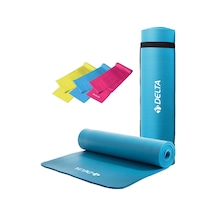 Delta Konfor Zemin 10 Mm Taşıma Askılı Pilates Minderi 3'lü Pilates Bandı Egzersiz Direnç Lastiği