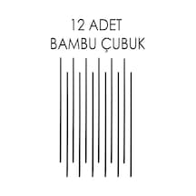 Naturix Siyah Doğal Oda Kokusu Bambu Çubuğu 20 CM 12'li