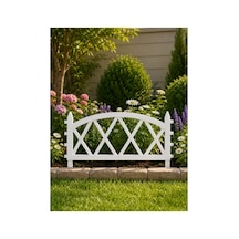 Greenflex Plastik Bahçe Çiti Bahçe Dekorasyon Çiti Panel Çit Çiçek Koruma Çiti Beyaz 1 Adet 60 Cm Beyaz 1 Adet
