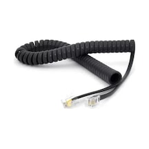 Telefon Ahize Spiral Siyah Kordon Kablosu