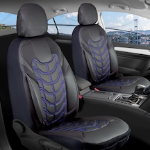 Opel Astra J Hb Uyumlu Full Deri Oto Koltuk Kılıfı Ön Arka Set Classy Model Siyah Mavi Fs