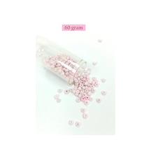 Tedar Dökme Cam Kum Boncuk Büyük Boy 6/0 4 Mm - 60 Gram - Toz Pembe - Bnc113 Najmaddin (No:1) 8.5Cm X 10.5 Cm