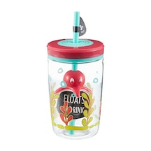 Contıgo Yüzen Ahtapot Pipetli Tritan Bardak 470 Ml, Mavi Açık Mavi