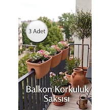 Dekoratif Balkon Korkuluk Saksısı 3'lü Takım -