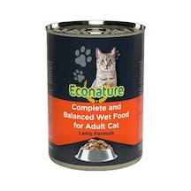 Econature Kuzu Etli Yetişkin Kedi Konservesi 400 G