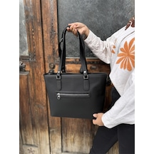 Just Polo Kadın Yeni Sezon Büyük Boy 3 Bölmeli Lüks El Ve Omuz Çantası Shoulder Bag Siyah 12031279