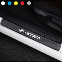 Hyundai Accent İçin Uyumlu Aksesuar Oto Kapı Eşiği Sticker Karbon 4 Adet806