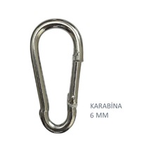 Galvanizli Karabina, 6 Mm, Askı, Çengel, Kanca, Anahtarlık