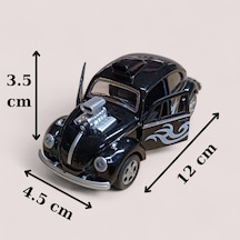 Metal Araba Çek Bırak Vw Bettle Modifiye Siyah Sesli Ve Işıklı Diğer