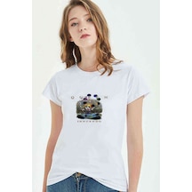 Queen Innuendo 1991 Innuendo Baskılı Beyaz Kadın Tshirt