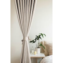 De'vor Perde Kadife Görünümlü Kalın Fon Perde - Rengi,taş 250 X 270