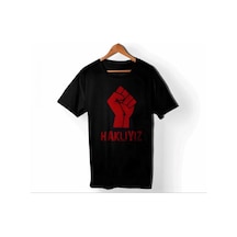 Freedom Storee 1 Mayıs Emek Ve Dayanışma Günü Haklıyız Baskılı Bisiklet Yaka T-shirt - Siyah Çok Renkli