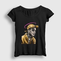 Presmono Kadın Angel Lil Peep T-shirt Siyah