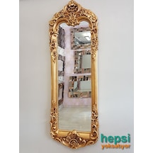 Klasik Model Altın Renk Varaklı Boy Aynası Altın