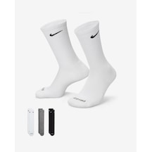 Nike Sx6888-964 Everyday Plus Destekli Antrenman Crew Çorapları 3 Çift Cok Renklı