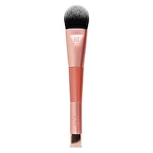 Techniques Cover & Conceal Çift Uçlu Makyaj Fırçası, Kusursuz Fondöten Kapsamı, Lekeleri Ve Kusurları Pürüzsüzleştiren Ve Kaplayan 2'si 1 Arada Fırça, Karıştırma Ve Parlatma Fırçası, 1 Adet 0