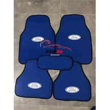 Ford Logolu Mavi Halı Paspas Çift Kat