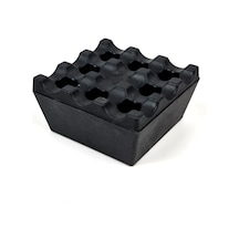 Izgara Tipi Kapaklı Küllük Kül Tablası 85x85mm Dh068 Plastik Siyah Kare