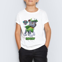Paw Patrol Rocky Baskılı Unisex Çocuk Tişört T-Shirt Mr-07