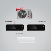 Arçelik 1+3 Multi Sistem 36100 MD Pro Dış Ünite 2 Adet 18 BTU Siyah + 18 BTU Beyaz İç Üniteler Duvar Tipi Klima Arçelik 1+3 Multi Sistem 36100 MD Pro Dış Ünite 2 Adet 18 BTU Siyah + 18 BTU Beyaz İç Üniteler Duvar Tipi Klima