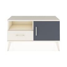 Arges Şifonyer 2 Raflı Tek Çekmeceli Tek Kapaklı 88x30x48 Aytaşı-antrasit/aytaşı Antrasit/aytaşı