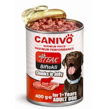 Biftekli Yetişkin Köpek Konservesi 400 Gr 12 Adet