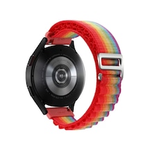 Watch 20mm Uyumlu Kr410 Kumaş Kordon - Gökkuşağı 1