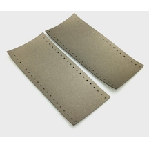 Angel Çanta Aksesuar Suni Deri Tutma Sapı Parlak Gri Simit Sap 17x7.5 Cm
