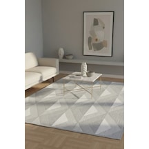 Rolyef İskandinav Kabartmalı Sisal Bukle Yıkanabilir Kaymaz Taban Salon Mutfak Çocuk Odası Halısı Gri