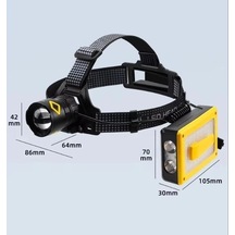 F.b.ı Pro F-3003 Alüminyum Pm10-tg Led Type-c Powerbank Ve Solar Şarjlı Kamp Kafa Feneri Açık Ahşap