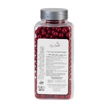 8 Mm Bordo Boncuk Şeker 250 G Pasta Ve Tatlı Süsleme Şekeri