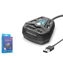 Hadron A068b Usb Combo Hub Kart Okuyucu 8 Port Siyah
