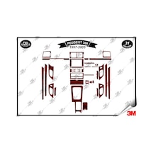 Peugeot 306 1997-2003 Torpido Konsol Trim Göğüs Maun Kaplama Set 31 Parça Maun Renk