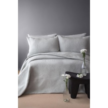 Apricitas Home Savoy Gri Yatak Örtüsü Set Çift Kişilik