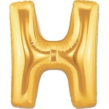 Harf Folyo Balon H Harfi Büyük Boy Balon Altın Sarısı /Dore 100Cm