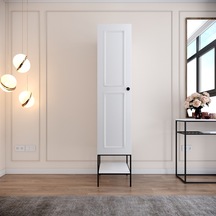 Pasific Home Martin 1 Kapaklı Gardırop Elbise Dolabı Parlak Beyaz