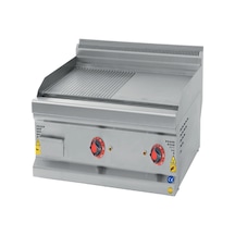 Karacasan Endüstriyel 80 Cm 700 Seri Set Üstü Doğalgazlı Yarı Kanallı Izgara Krcs.eızyg.870