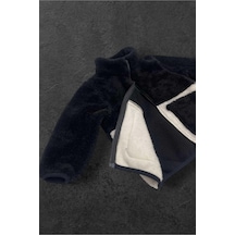 Spor Kız Çocuk Peluş Cepli Fermuarlı Welsoft Kışlık Mont-186 Siyah