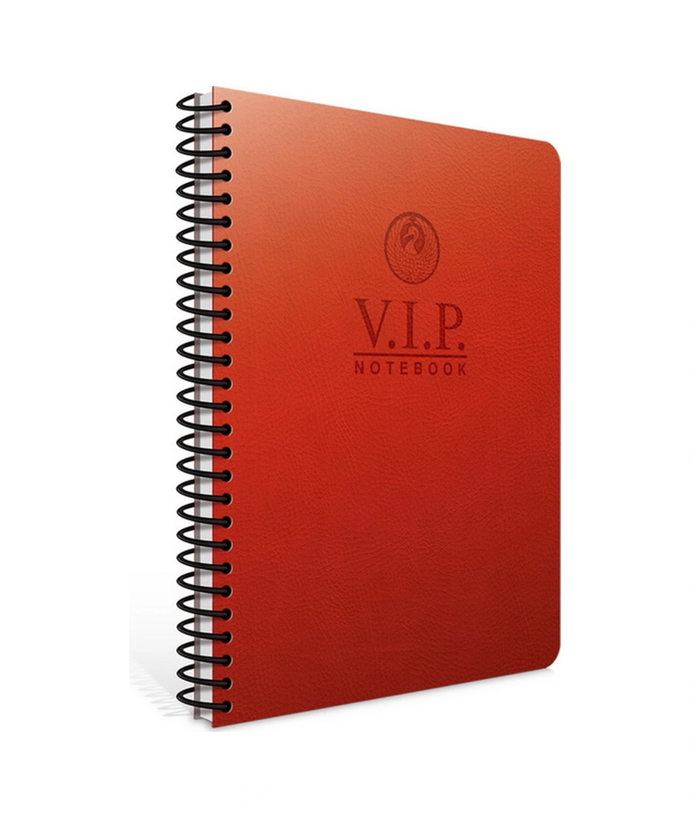 Vip 17x24 140 Yaprak Deri Kapak Spiralli Defter 1082 Çizgili Kırmızı Kırmızı